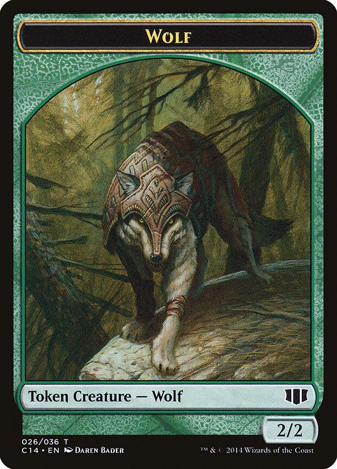 Treefolk // Wolf Double-sided Token [Commander 2014 Tokens] | Galactic Gamez