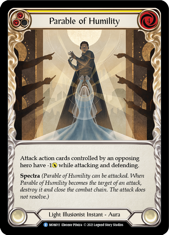 Parable of Humility (Rainbow Foil) [MON011-RF] 1st Edition Rainbow Foil | Galactic Gamez