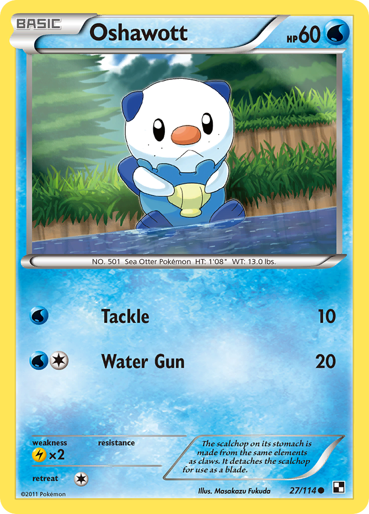 Oshawott (27/114) [Black & White: Base Set] | Galactic Gamez