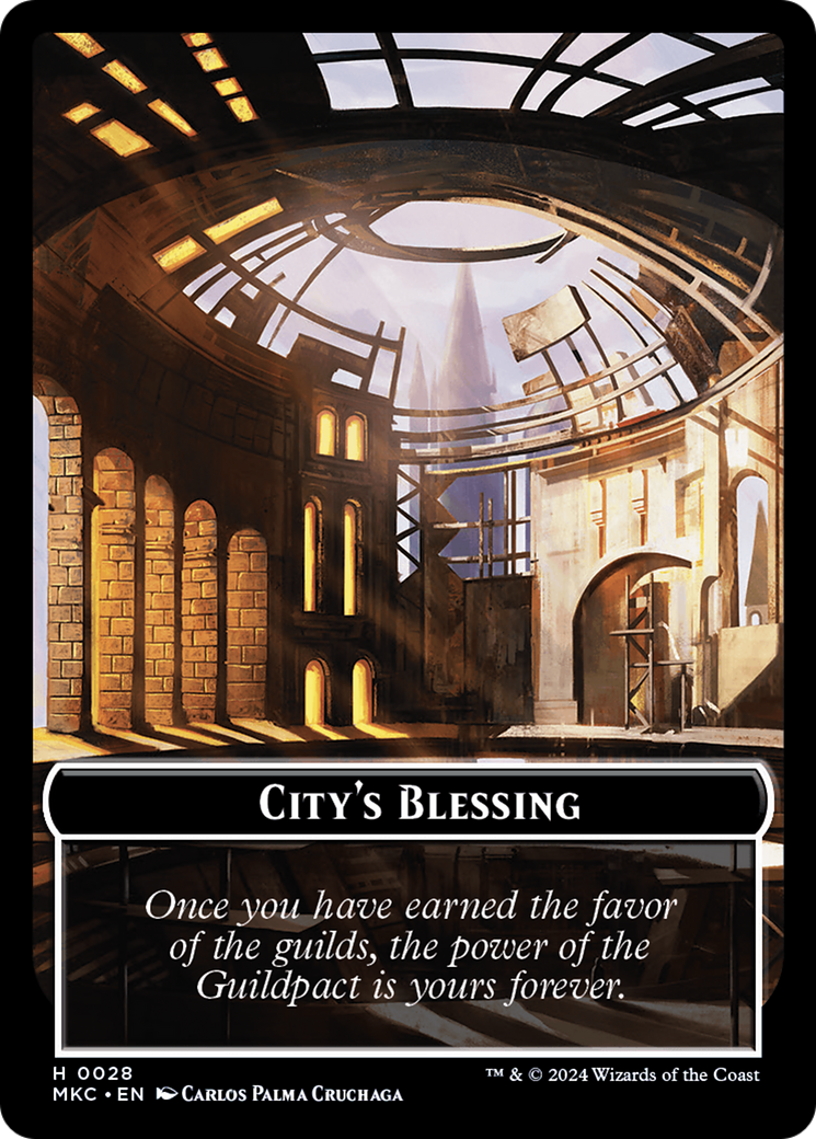 City's Blessing // Human Soldier Double-Sided Token [Murders at Karlov Manor Commander Tokens] | Galactic Gamez