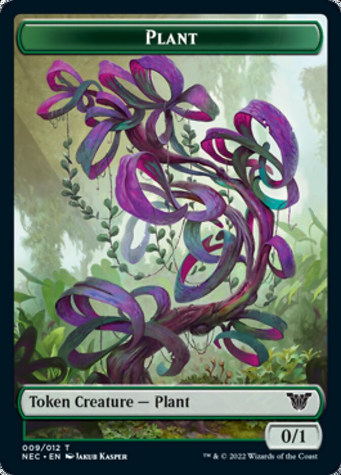 Plant // Treasure Double-sided Token [Kamigawa: Neon Dynasty Commander Tokens] | Galactic Gamez