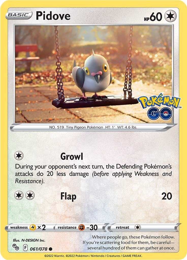 Pidove (061/078) [Pokémon GO] | Galactic Gamez