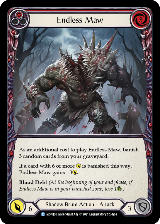 Endless Maw (Red) (Rainbow Foil) [MON126-RF] 1st Edition Rainbow Foil | Galactic Gamez