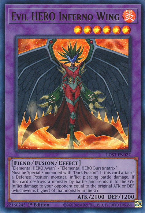 Evil HERO Inferno Wing [LDS3-EN027] Ultra Rare | Galactic Gamez