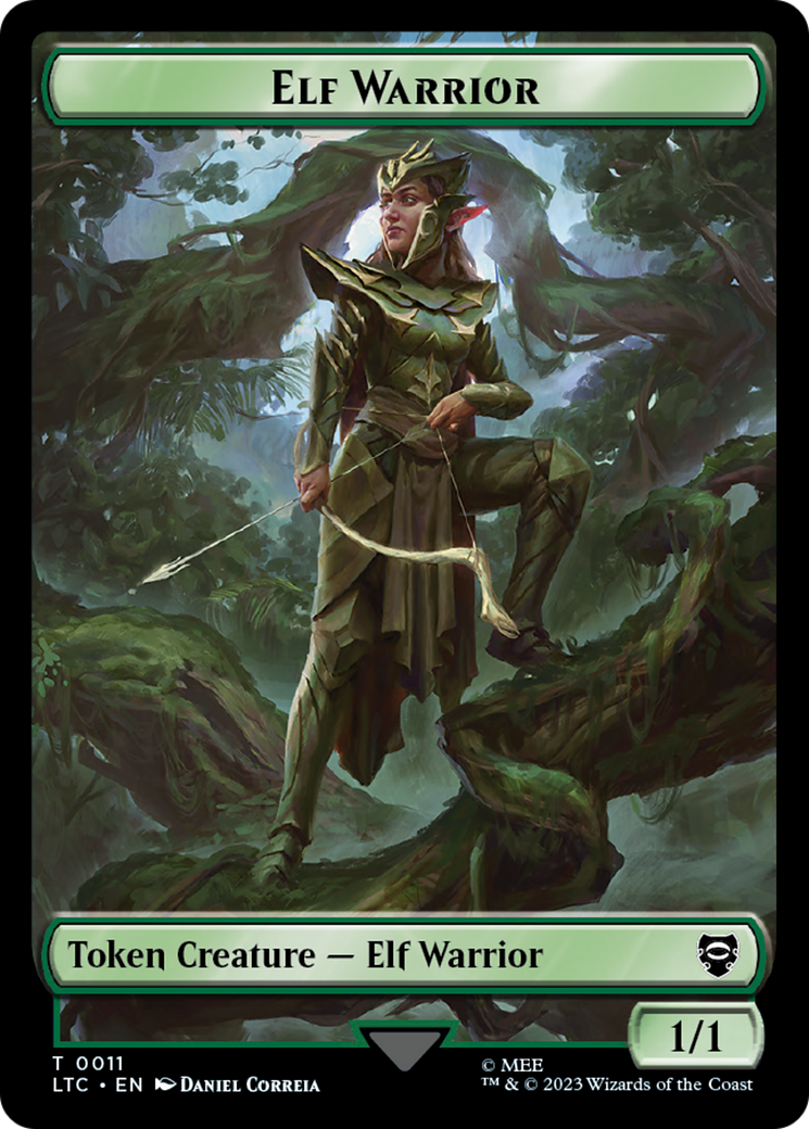 Elf Warrior // Insect Double Sided Token [The Lord of the Rings: Tales of Middle-Earth Commander Tokens] | Galactic Gamez