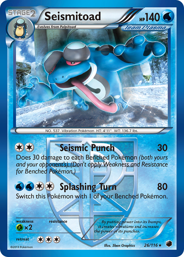 Seismitoad (26/116) [Black & White: Plasma Freeze] | Galactic Gamez