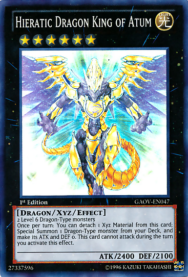 Hieratic Dragon King of Atum [GAOV-EN047] Super Rare | Galactic Gamez