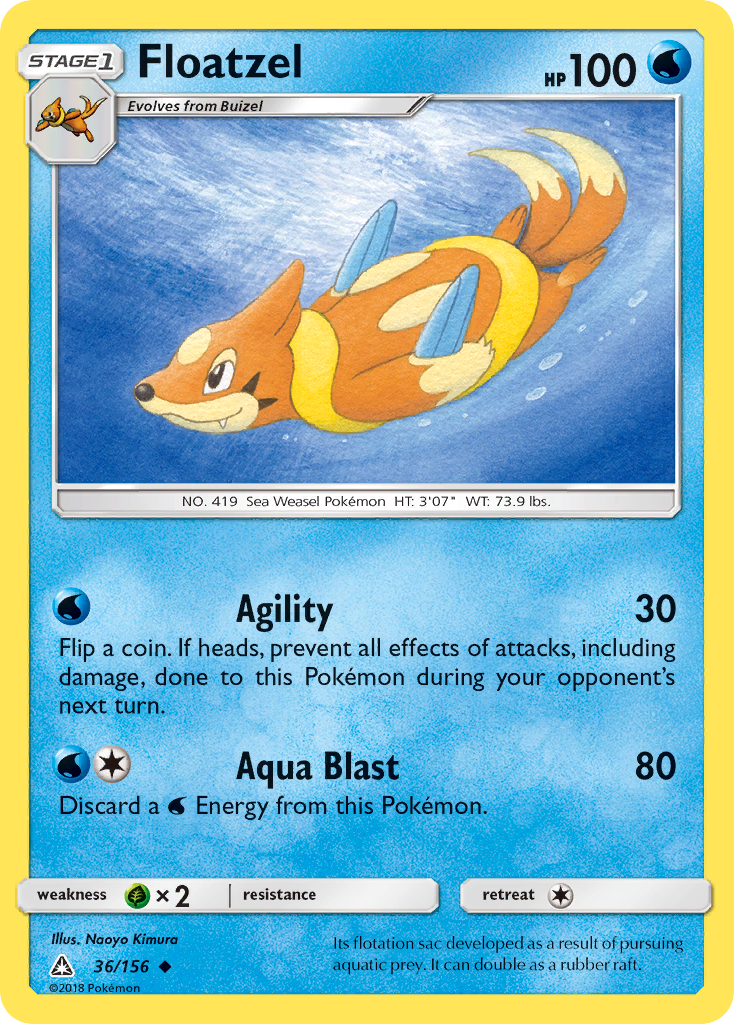 Floatzel (36/156) [Sun & Moon: Ultra Prism] | Galactic Gamez