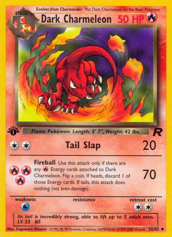 Dark Charmeleon (32/82) [Team Rocket 1st Edition] | Galactic Gamez