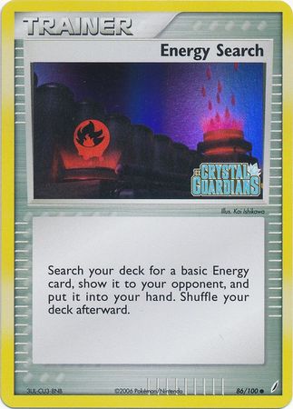 Energy Search (86/100) (Stamped) [EX: Crystal Guardians] | Galactic Gamez