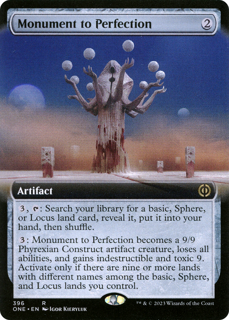 Monument to Perfection (Extended Art) [Phyrexia: All Will Be One] | Galactic Gamez