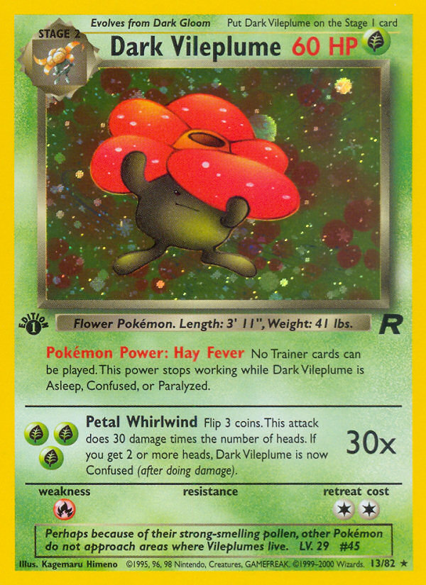 Dark Vileplume (13/82) [Team Rocket 1st Edition] | Galactic Gamez