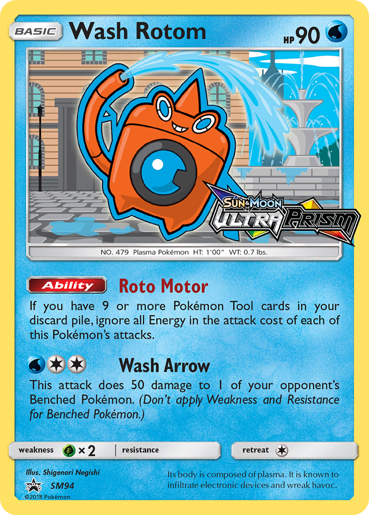 Wash Rotom (SM94) [Sun & Moon: Black Star Promos] | Galactic Gamez