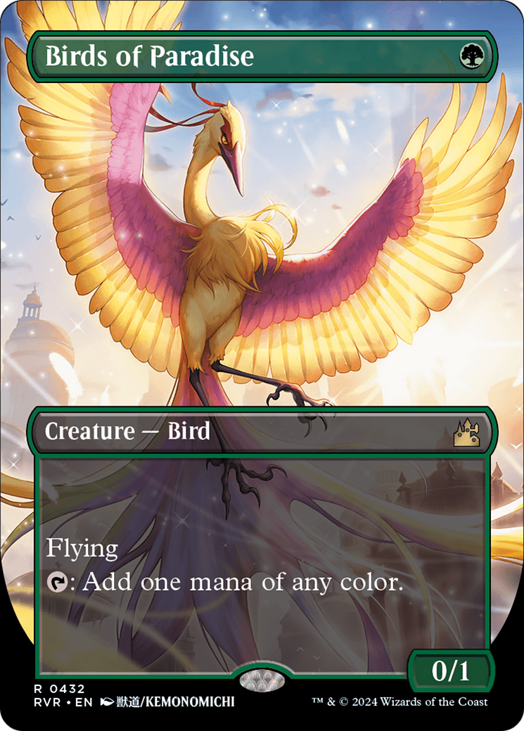 Birds of Paradise (Anime Borderless) [Ravnica Remastered] | Galactic Gamez