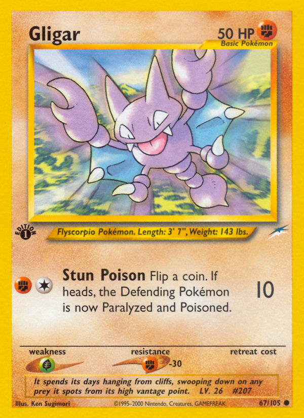 Gligar (67/105) [Neo Destiny 1st Edition] | Galactic Gamez