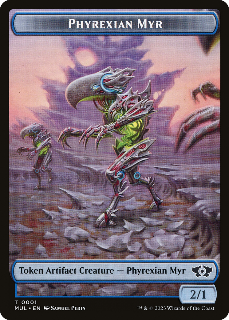 Phyrexian Myr // Spirit (14) Double-Sided Token [March of the Machine Tokens] | Galactic Gamez
