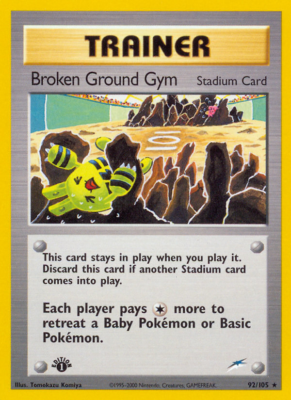 Broken Ground Gym (92/105) [Neo Destiny 1st Edition] | Galactic Gamez