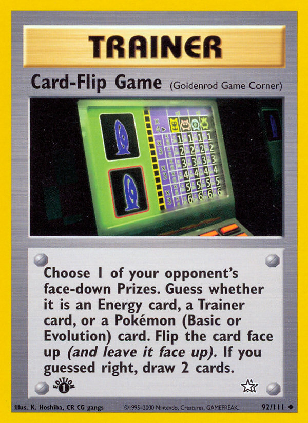 Card-Flip Game (92/111) [Neo Genesis 1st Edition] | Galactic Gamez