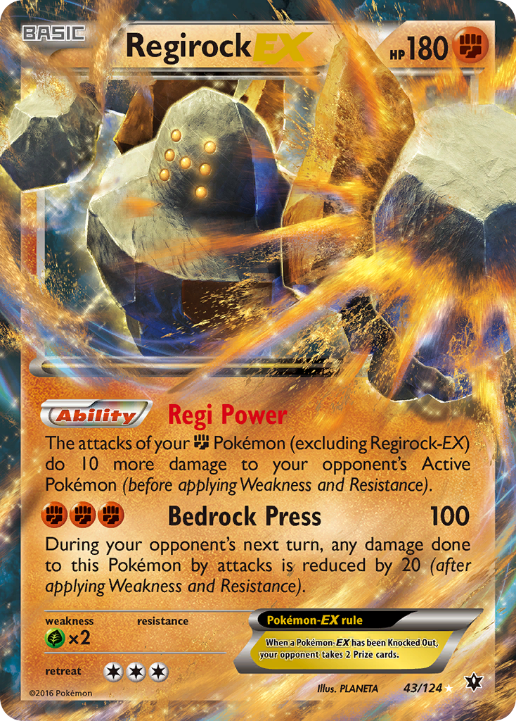 Regirock EX (43/124) [XY: Fates Collide] | Galactic Gamez