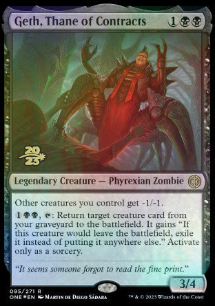 Geth, Thane of Contracts [Phyrexia: All Will Be One Prerelease Promos] | Galactic Gamez