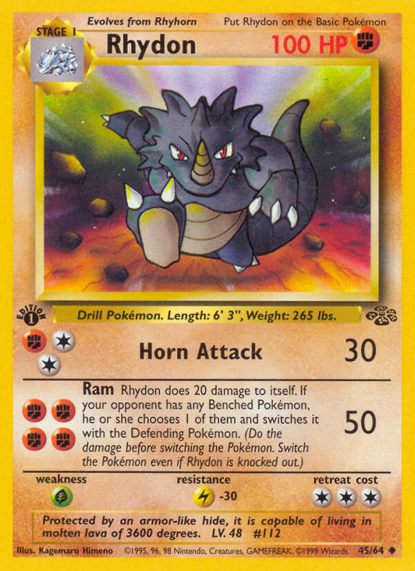 Rhydon (45/64) [Jungle 1st Edition] | Galactic Gamez