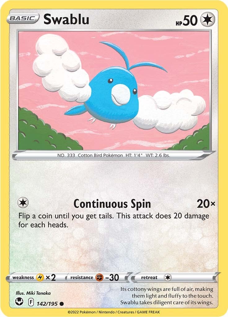 Swablu (142/195) [Sword & Shield: Silver Tempest] | Galactic Gamez