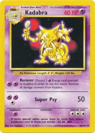 Kadabra (32/102) [Base Set Unlimited] | Galactic Gamez