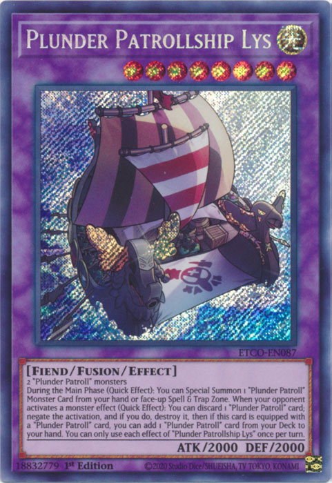 Plunder Patrollship Lys [ETCO-EN087] Secret Rare | Galactic Gamez