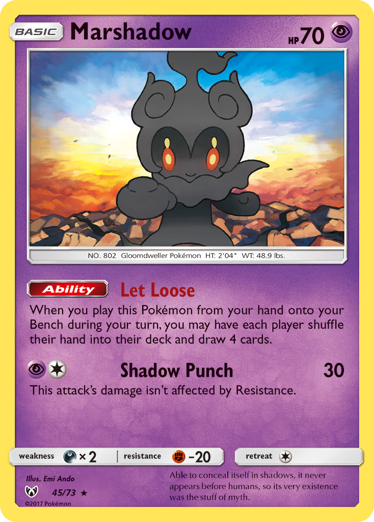 Marshadow (45/73) [Sun & Moon: Shining Legends] | Galactic Gamez