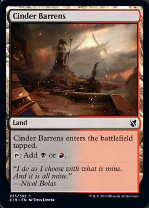 Cinder Barrens [Commander 2019] | Galactic Gamez