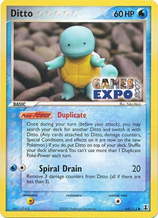 Ditto (64/113) (Games Expo Exclusive) [EX: Delta Species] | Galactic Gamez