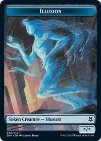 Illusion // Plant Double-sided Token [Zendikar Rising Tokens] | Galactic Gamez