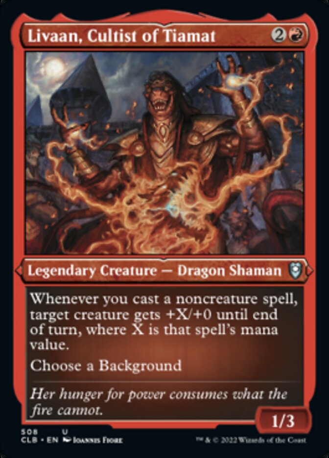 Livaan, Cultist of Tiamat (Foil Etched) [Commander Legends: Battle for Baldur's Gate] | Galactic Gamez