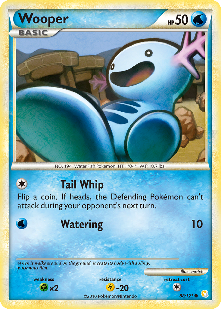 Wooper (88/123) [HeartGold & SoulSilver: Base Set] | Galactic Gamez