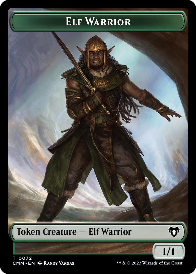 Elf Warrior // Cleric Double-Sided Token [Commander Masters Tokens] | Galactic Gamez