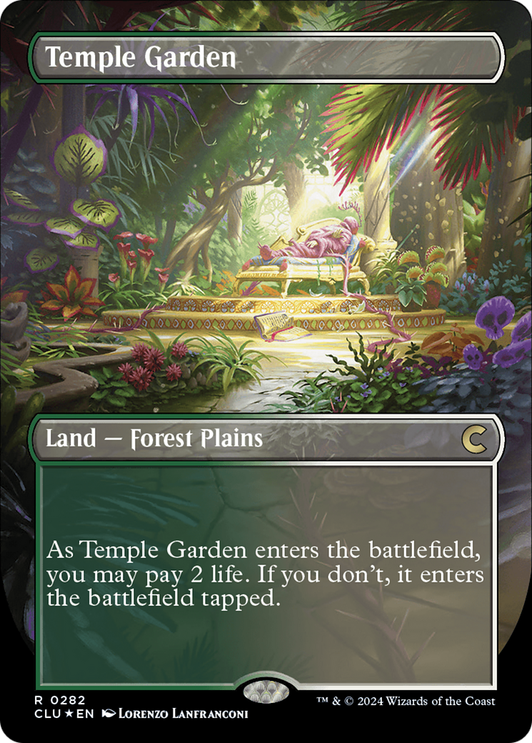 Temple Garden (Borderless) [Ravnica: Clue Edition] | Galactic Gamez