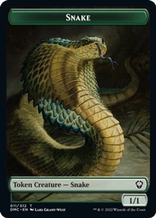 Human // Snake Double-sided Token [Dominaria United Commander Tokens] | Galactic Gamez