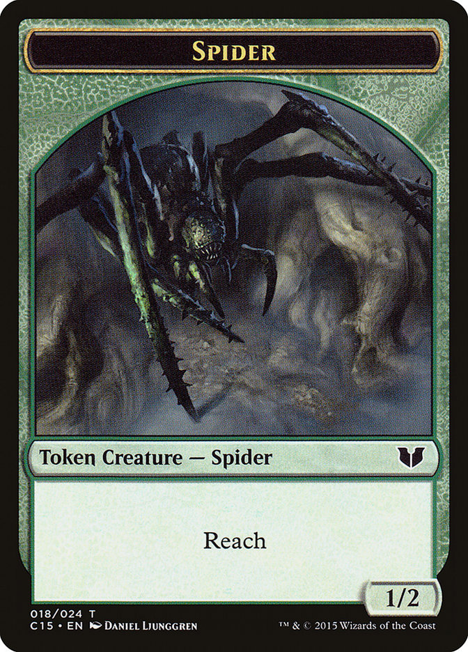 Saproling // Spider Double-Sided Token [Commander 2015 Tokens] | Galactic Gamez