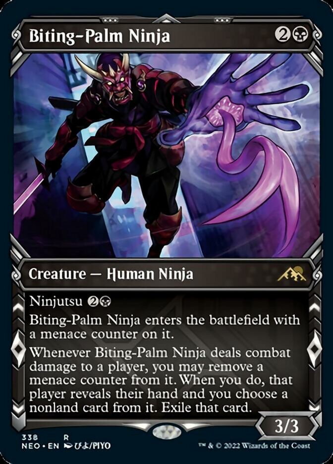 Biting-Palm Ninja (Showcase Ninja) [Kamigawa: Neon Dynasty] | Galactic Gamez