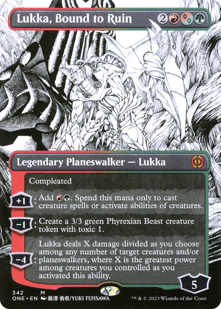 Lukka, Bound to Ruin (Borderless Manga) [Phyrexia: All Will Be One] | Galactic Gamez