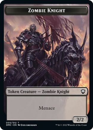 Zombie Knight // Griffin Double-sided Token [Dominaria United Commander Tokens] | Galactic Gamez