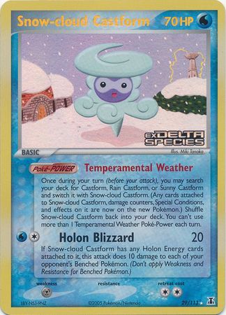 Snow-cloud Castform (29/113) (Stamped) [EX: Delta Species] | Galactic Gamez