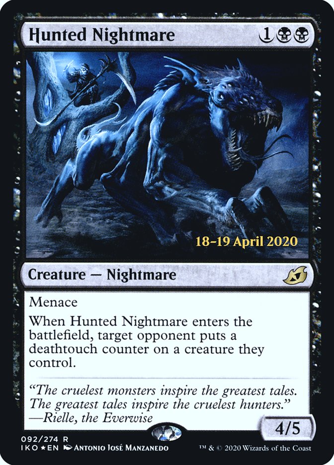 Hunted Nightmare  [Ikoria: Lair of Behemoths Prerelease Promos] | Galactic Gamez