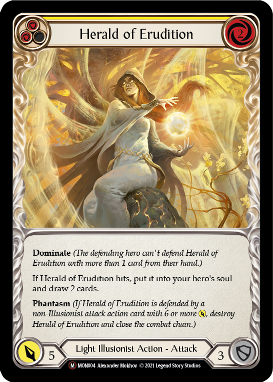 Herald of Erudition (Rainbow Foil) [U-MON004-RF] Unlimited Edition Rainbow Foil | Galactic Gamez