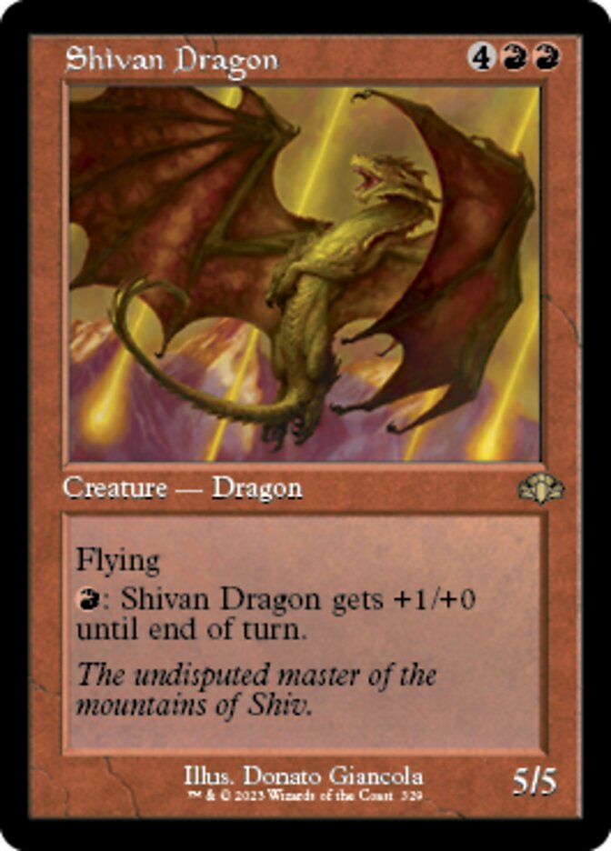 Shivan Dragon (Retro) [Dominaria Remastered] | Galactic Gamez