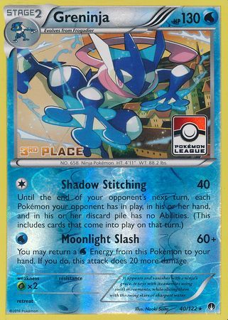 Greninja (40/122) (League Promo 3rd Place) [XY: BREAKpoint] | Galactic Gamez