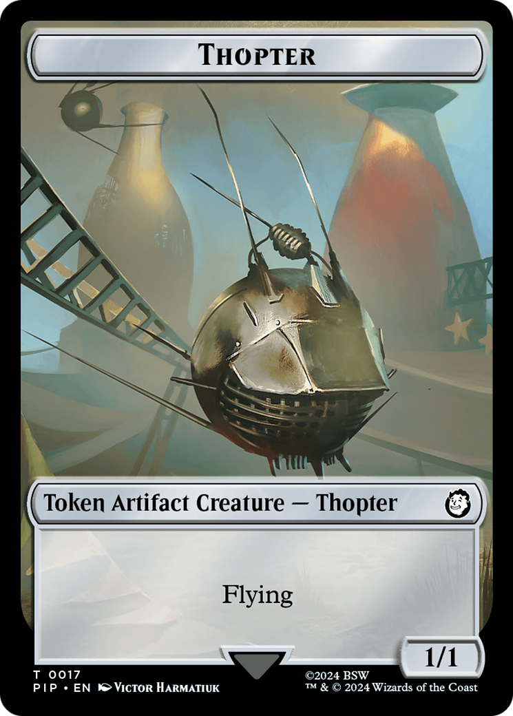 Radiation // Thopter Double-Sided Token [Fallout Tokens] | Galactic Gamez