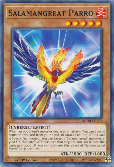 Salamangreat Parro [MP20-EN003] Common | Galactic Gamez