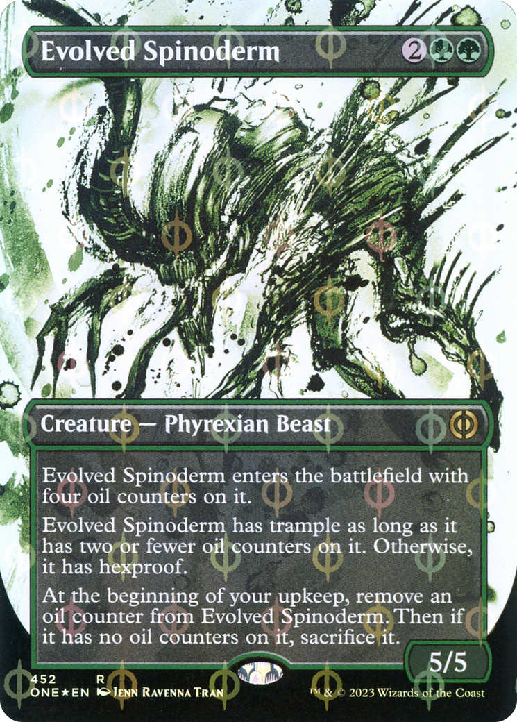 Evolved Spinoderm (Borderless Ichor Step-and-Compleat Foil) [Phyrexia: All Will Be One] | Galactic Gamez