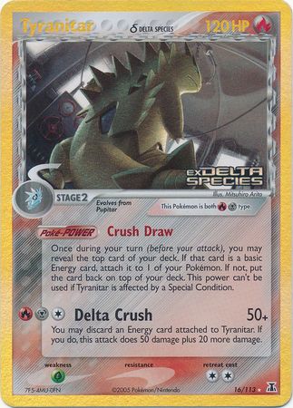 Tyranitar (16/113) (Delta Species) (Stamped) [EX: Delta Species] | Galactic Gamez